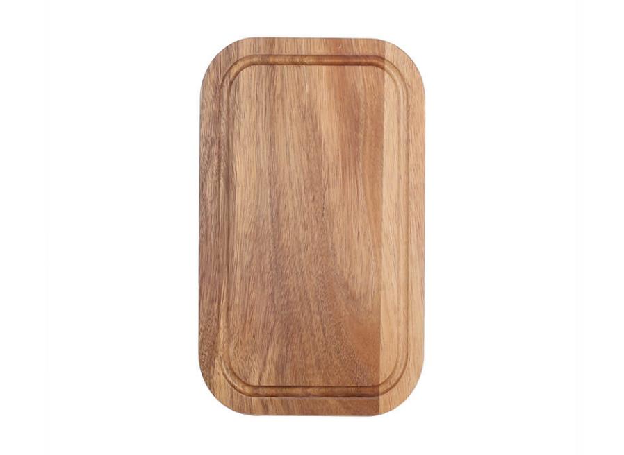 Acacia Cutting Board with Juice Groove and Rounded Corners