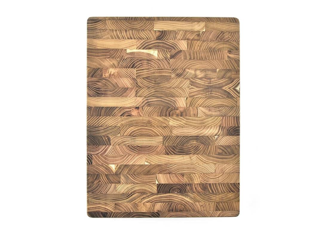 End Grain Teak Cutting Board with Rounded Corners NCW21215