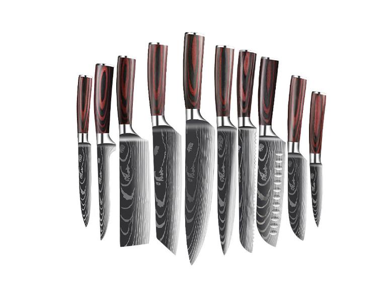 https://img.leeknives.com/wp-content/uploads/2022/11/5Cr15-Pakkawood-Stainless-Steel-Kitchen-Knife-Set-Damascus-Laser-Pattern-LKKSE10002.jpg