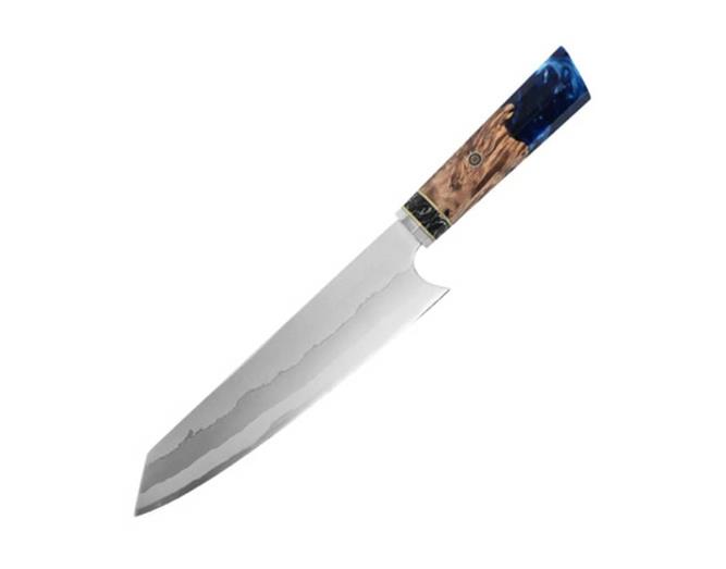 Wrought Iron Clad San Mai Chefs Knife