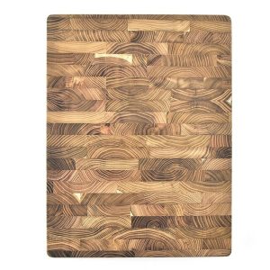 End Grain Teak Cutting Board with Rounded Corners LKCBO20018