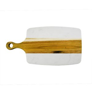 Marble and Acacia Charcuterie Board with Handle LKCHB20002