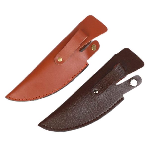 Custom Vertical Carry Boning Knife PU Leather Sheath with Belt Loop LKKSH20003