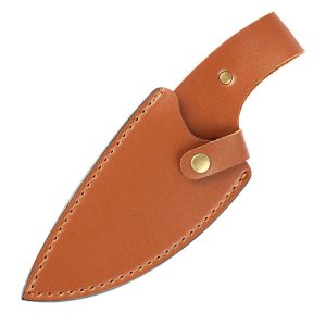 Custom Vertical Carry Butcher Knife PU Leather Sheath with Belt Loop LKKSH20004