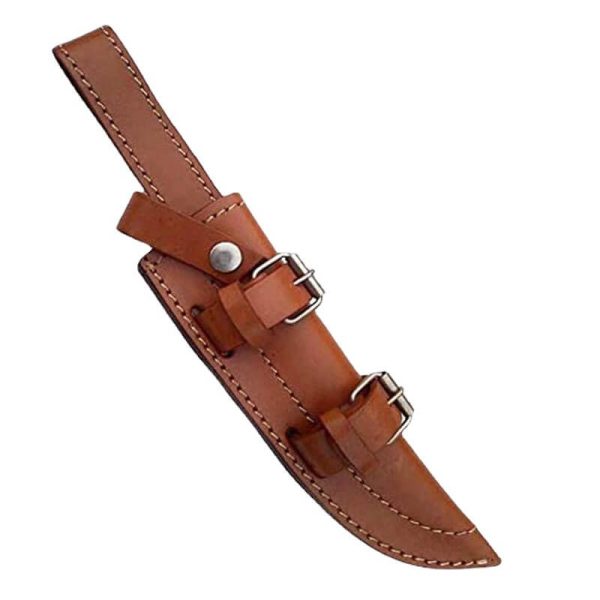 Custom Dual-Carry Fixed Blade Split Leather Sheath with Belt Loop LKKSH20017-18