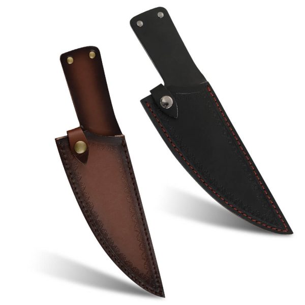 Custom Vertical Carry Chef Knife PU Leather Sheath with Belt Loop LKKSH20019-20