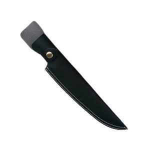 Custom Vertical Carry Fixed Blade Split Leather Sheath with Belt Loop LKKSH20029