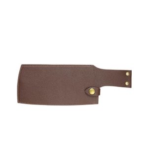 Custom Vertical Carry Fixed Blade PU Leather Sheath with Belt Loop LKKSH20031