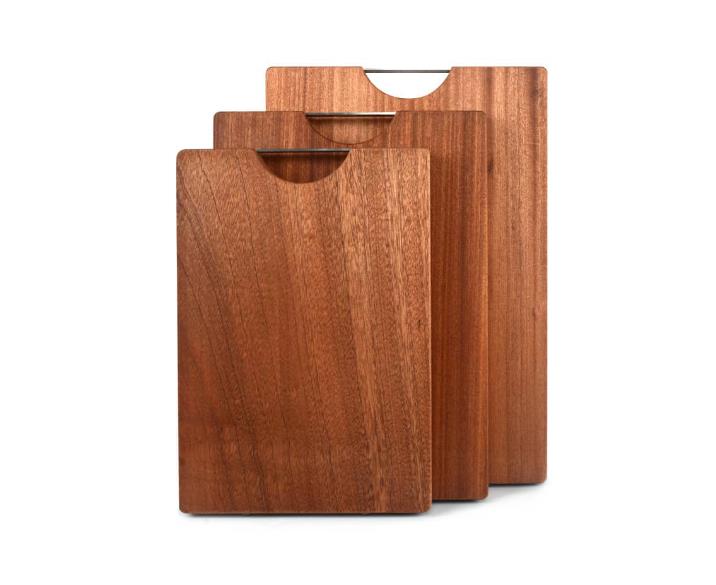 Sapele Cutting Board with Handle and Non-Slip Bottom Pads LKCBO20026-28