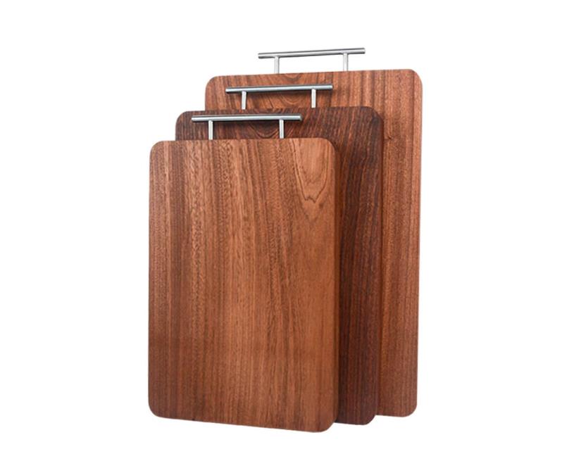 Sapele Cutting Board with Handle and Non-Slip Bottom Pads LKCBO20031-33