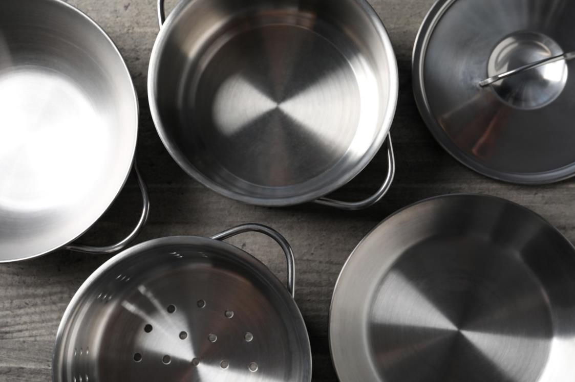 different kinds of stainless steel cookware 