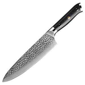 Damascus Clad 10Cr15CoMoV G10 Handle Chef Knife 200 mm LKWCK10012