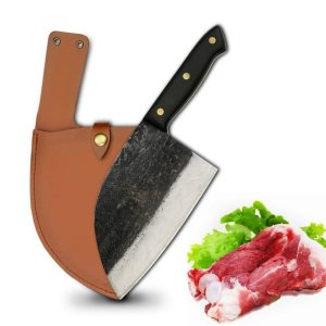1080 High Carbon Steel Wooden Handle Serbian Chef Knife 7 LKSPK10016