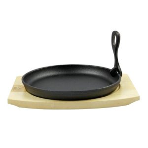 Cast Iron Frying Pan with Wood Underliner LKPAN60009