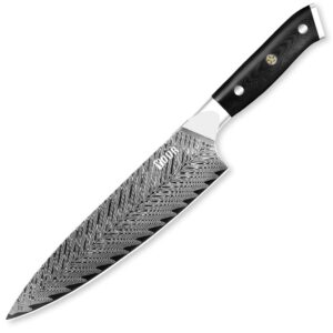 Damascus Clad 10Cr15CoMoV G10 Handle Chef Knife 205 mm KKDA0440