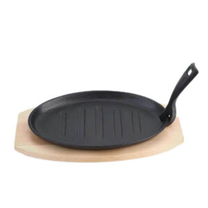 Cast Iron Steak Pan with Wood Underliner LKPAN60029