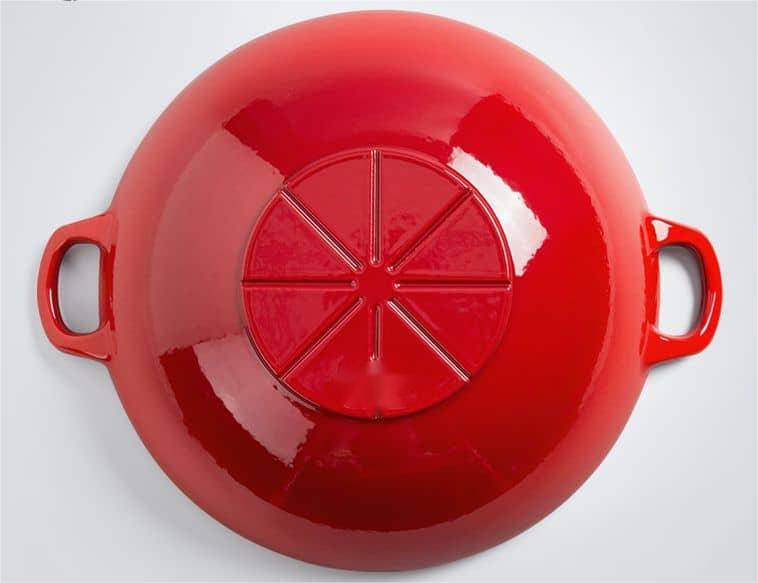 Enameled Cast Iron Wok LKWOS60008 LeeKnives