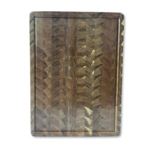 End Grain Acacia Cutting Board with Juice Groove and Rounded Corners LKCBO20041