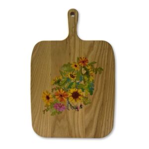 UV Printed Ash Cutting Board with Rounded Corners and Handle LKCBO20053