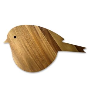 Bird Shaped Acacia Cutting Board with Handle and Cutout LKCBO20070