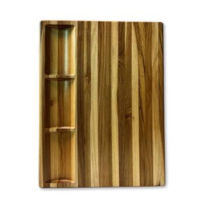 Teak Cutting Board with Built-in Compartments LKCBO20095