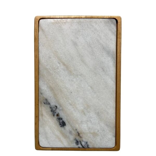 Marble and Rubberwood Charcuterie Board with Rounded Corners LKCHB20020