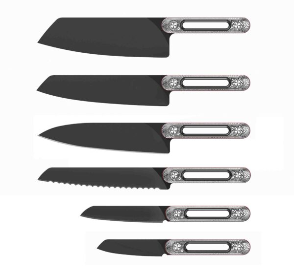 ZDF-905 Powder Steel Aluminium Alloy Kitchen Knife Set LKKSE10030