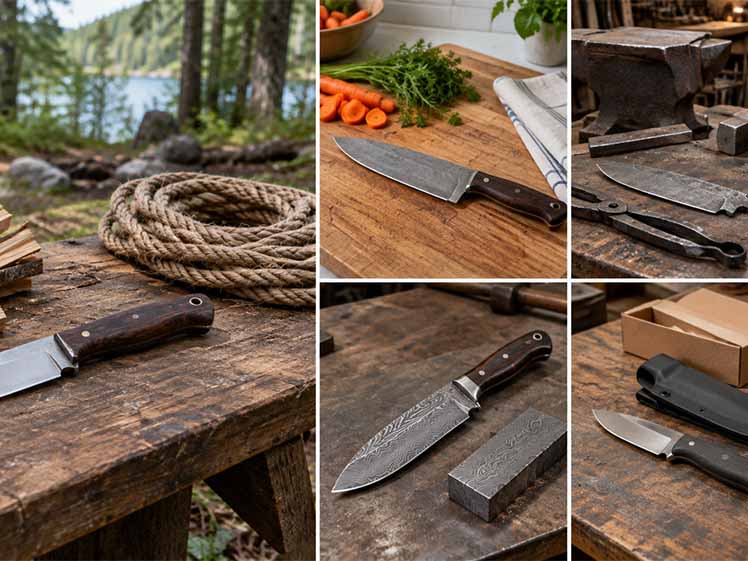 1084 steel suits several knife styles
