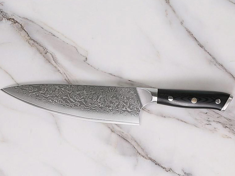 1084 Steel damascus knife blade pattern