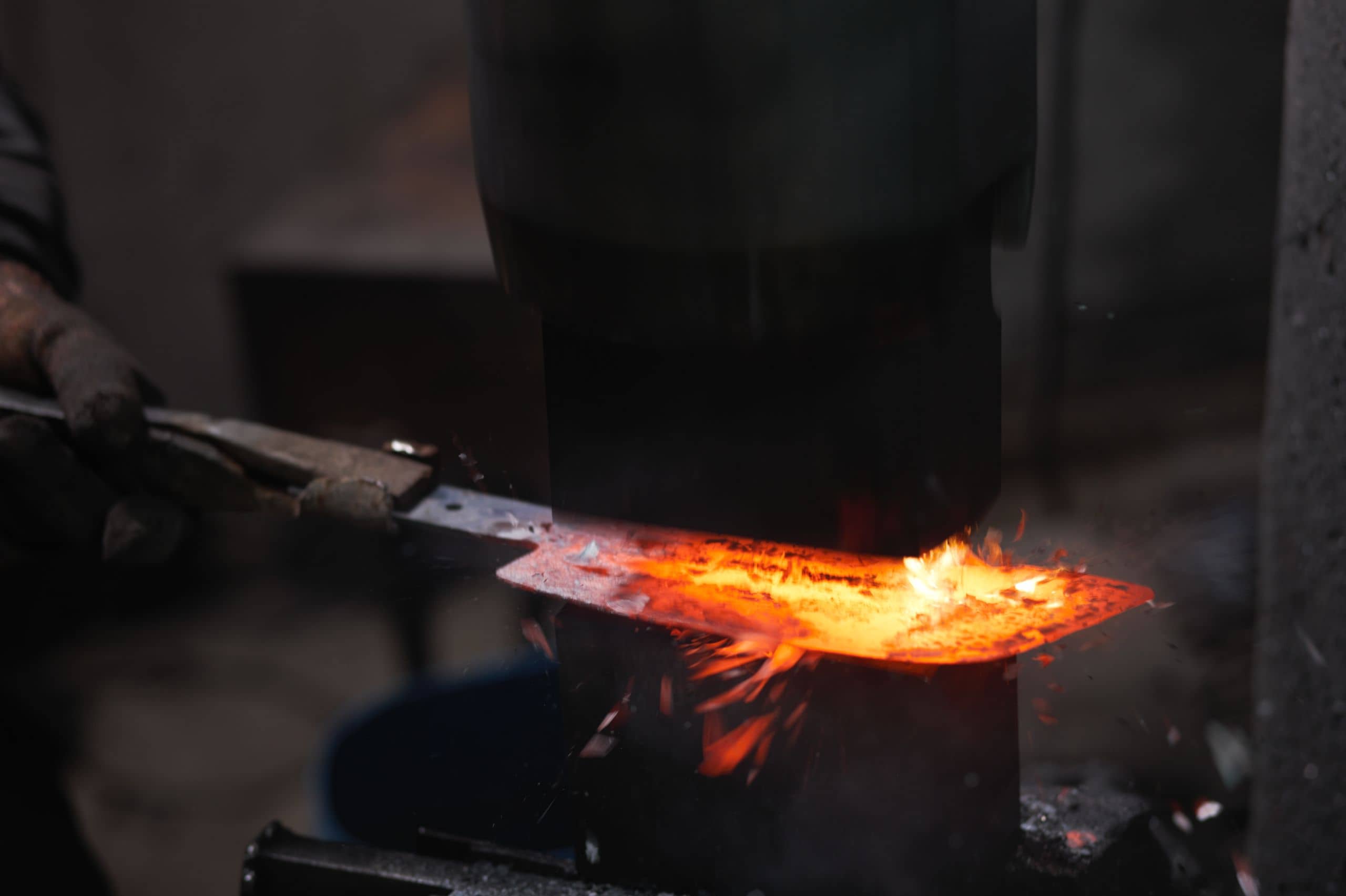 Knife forging at the LeeKnives factory