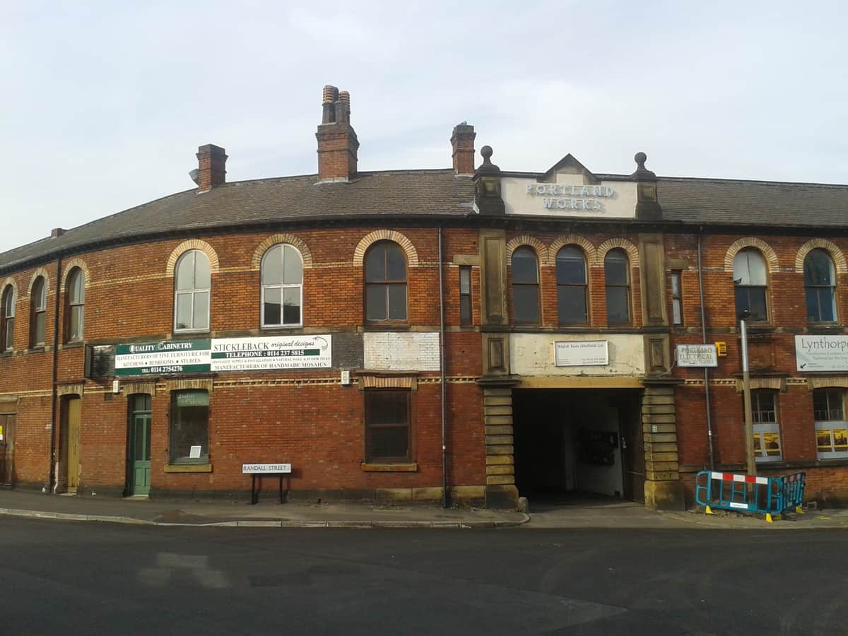 Portland Works in Sheffield, home to UK knife makers, photographed in 2013