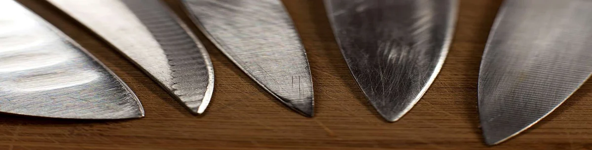 Close-up of Samuel Staniforth professional knife blades