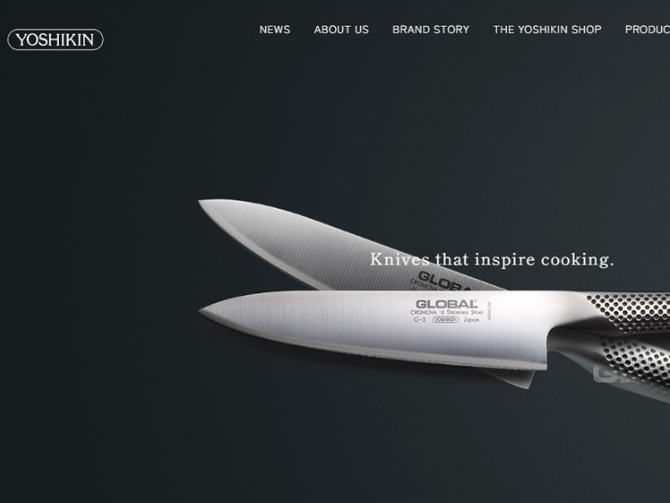 Yoshikin makes dimpled handle stainless steel knives